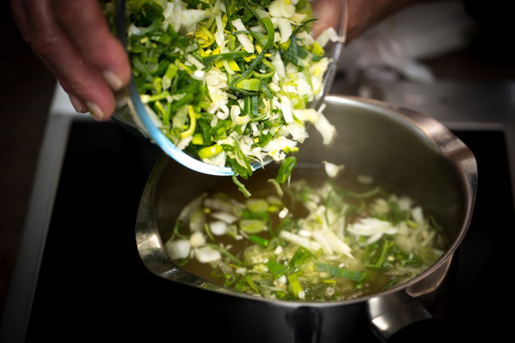 Bouillon de légumes au bleu d'Auvergne