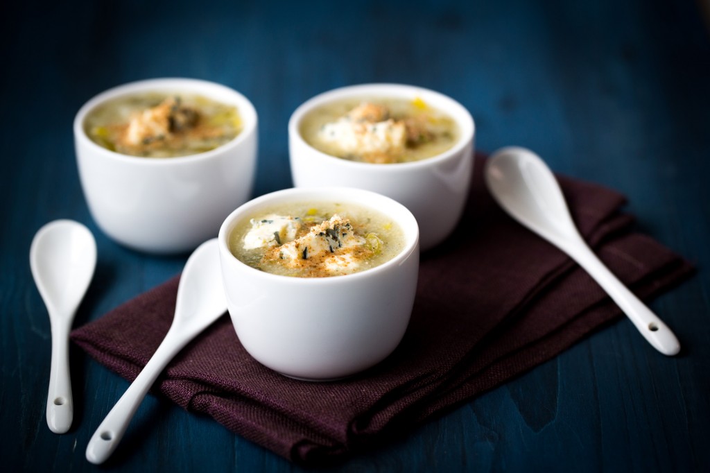 Bouillon de légumes au bleu d'Auvergne