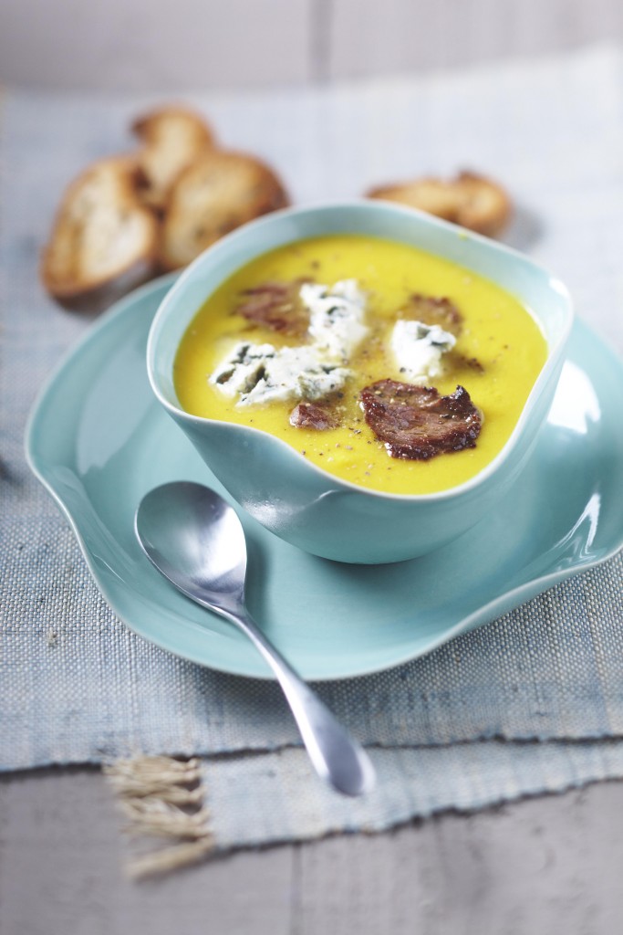 Crème de potiron au bœuf et au Roquefort-2