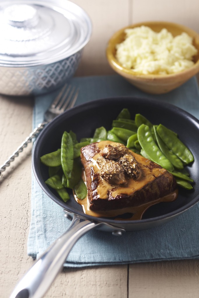 Pavés de bœuf à la crème de morilles-2