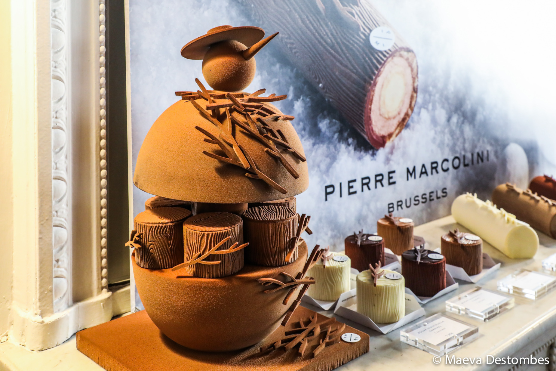 Bûche Extraordinaire Gentleman des Neiges de Pierre Marcolini.